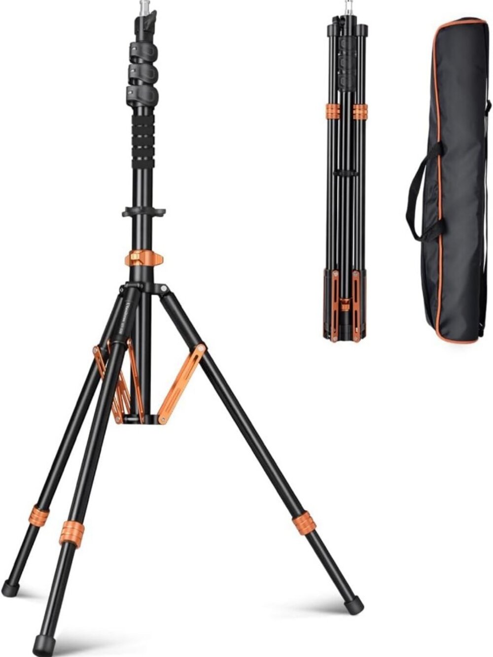 108in Air-Cushioned Light Stand with Flip Locks for Photography & Studio Use